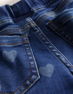 Adventure-Flex Denim Leggings-Mid Vintage Heart-Boden Clearance