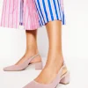 Ailsa Block Heel Slingbacks-Almond Pink Suede-Boden Cheap