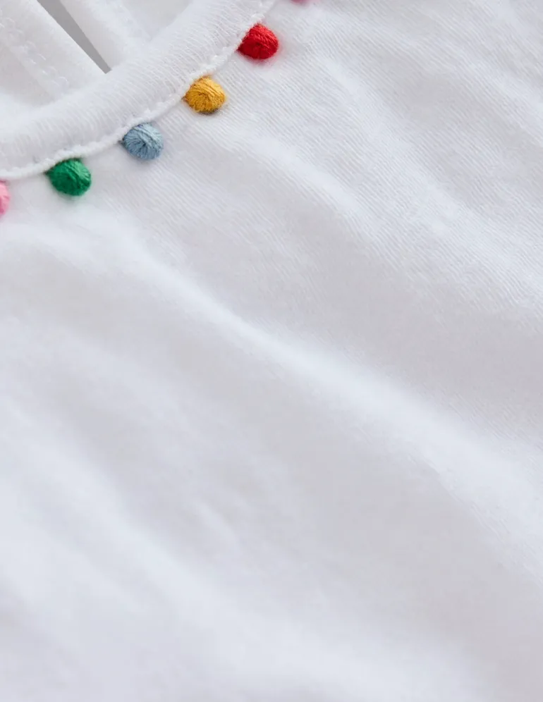 Ali Puff Sleeve Pom T-shirt--Boden Cheap