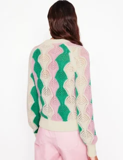 Alice Fluffy Raglan Sweater-Warm Ivory/ Soft Lavender Pink-Boden Cheap