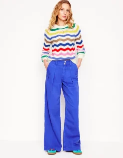 Alice Fluffy Raglan Sweater-Rainbow Wave-Boden Outlet