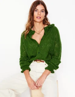 Alice Fluffy Stitch Cardigan-Promenade Green-Boden Discount