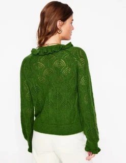 Alice Fluffy Stitch Cardigan-Promenade Green-Boden Discount