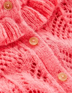 Alice Fluffy Stitch Cardigan-Salmon Pink-Boden Cheap