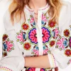 Alicia Linen Top-White, Floral Embroidery-Boden Store