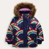 All-Weather Waterproof Coat-College Navy Rainbows-Boden Store