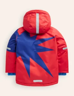 All-Weather Waterproof Coat-Strawberry Tart Red Star-Boden Flash Sale
