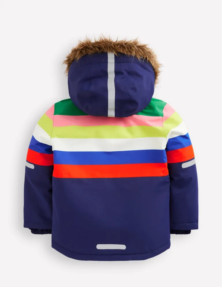 All-Weather Waterproof Coat-Rainbow Stripe-Boden Best Sale