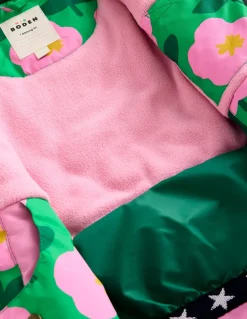 All-Weather Waterproof Coat-Rich Emerald Cut Out Flower-Boden Outlet