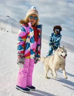 All-Weather Waterproof Coat-Cosmos Pink Ski Camo-Boden Best Sale