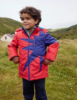 All-Weather Waterproof Coat-Strawberry Tart Red Star-Boden Flash Sale