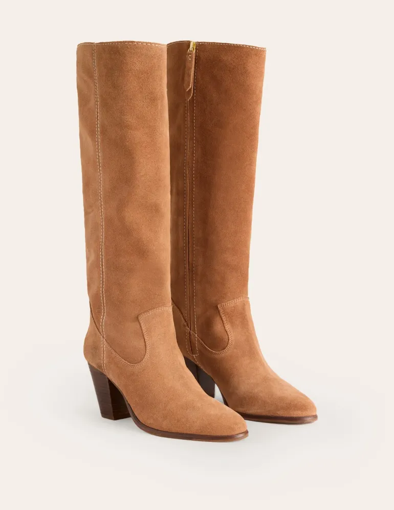 Almond Toe Heeled Knee Boots--Boden Online