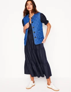 Anna Linen Tiered Midi Dress--Boden Store