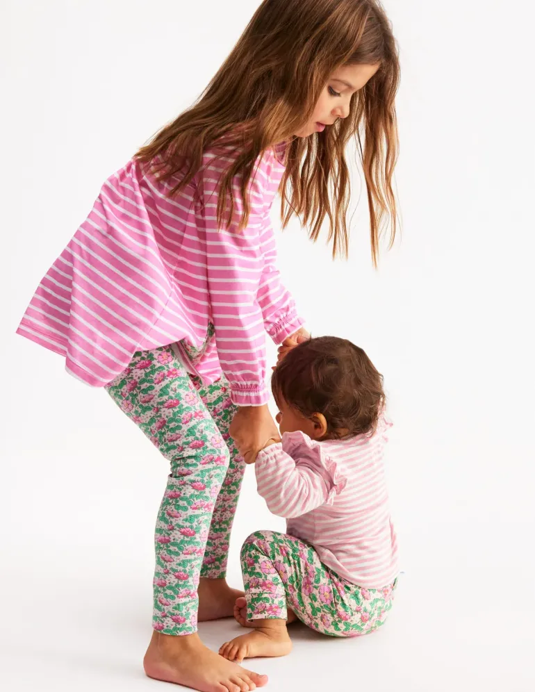 Appliqué Jersey Play Set-Almond Pink/ Soft Ivory-Boden Clearance