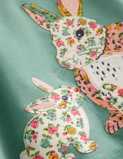 Appliqué Jersey Tunic-Eucalyptus Bunny-Boden Sale