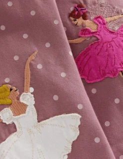 Appliqué Leggings-Vintage Pink Ballerinas-Boden Store