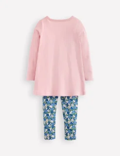 Appliqué Tunic and Legging Set-Vintage Pink Weather-Boden Fashion