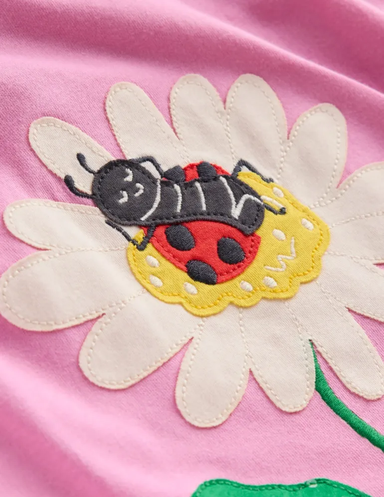 Appliqué Tunic and Legging Set-Vintage Mauve Bugs-Boden Hot