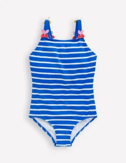 Applique Strap Swimsuit-Gallery Blue Stripe Butterfly-Boden Cheap