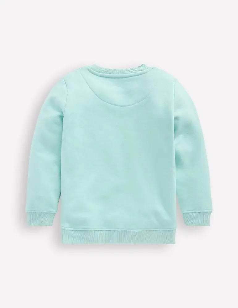 Applique Sweatshirt-Spring Green Daisy Fairy-Boden Online