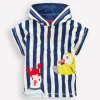 Applique Towelling Throw On-Sapphire Blue Seagulls-Boden Flash Sale