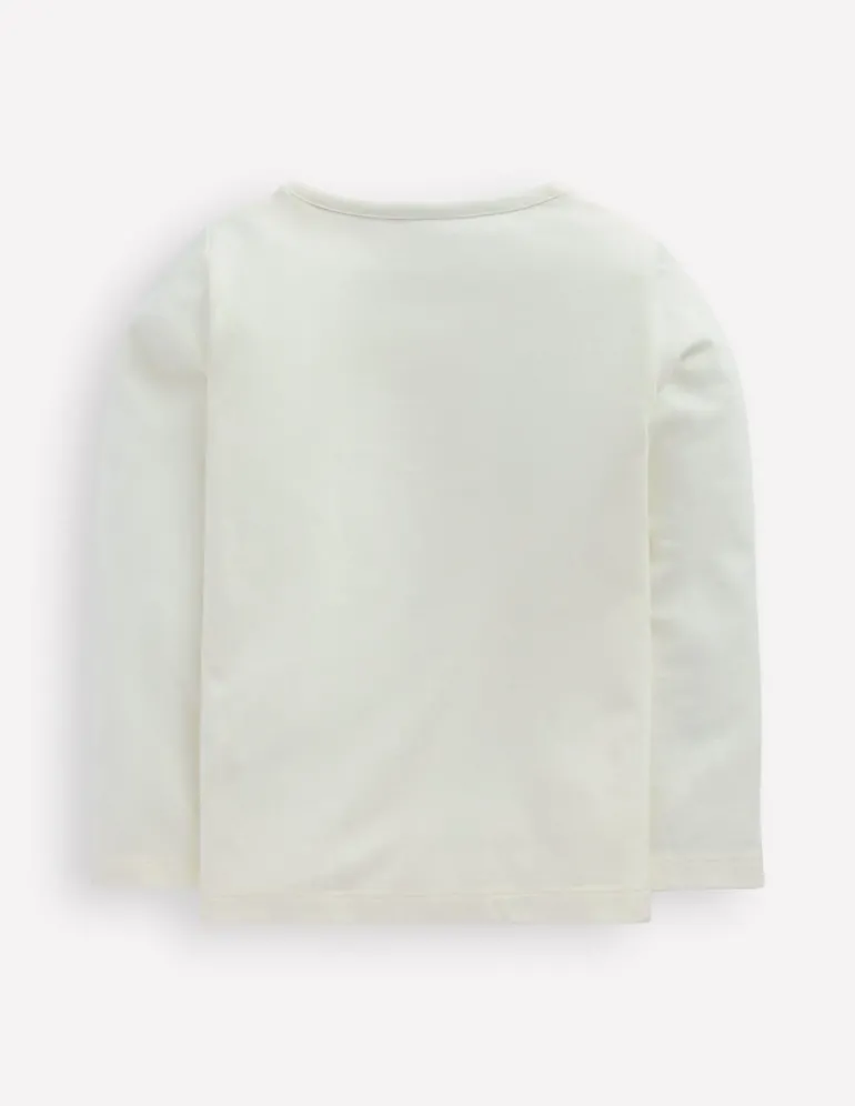 Ari Long Sleeve Boucle T-shirt-Ivory Strawberries-Boden Store