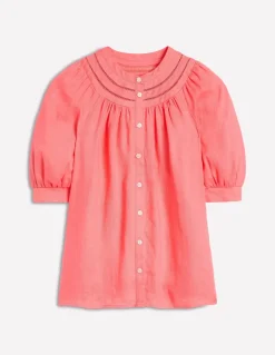 Bea Linen Top-Azealia Pink-Boden New