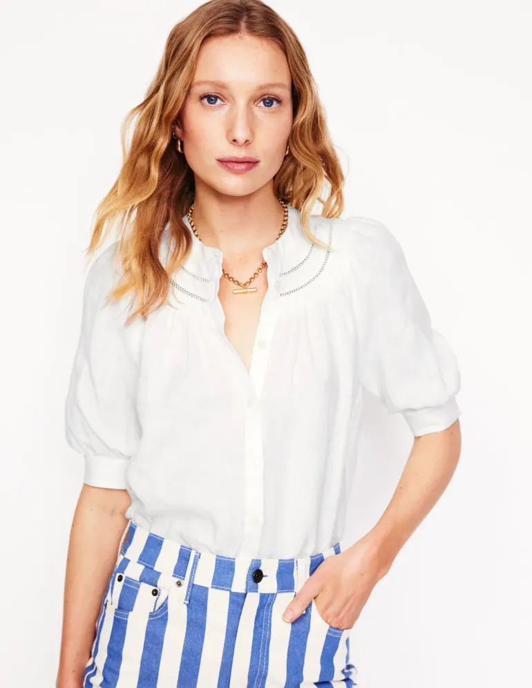 Bea Linen Top--Boden New