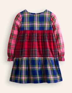 Betsy Tiered Twirly Dress-Tartan Hotchpotch-Boden Cheap