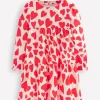 Betsy Tiered Twirly Dress-Poppy Red Hearts-Boden Store