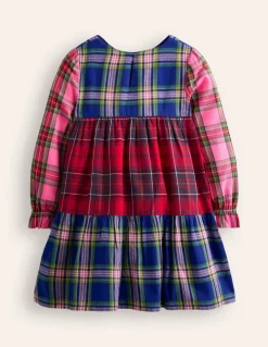 Betsy Tiered Twirly Dress-Tartan Hotchpotch-Boden Cheap