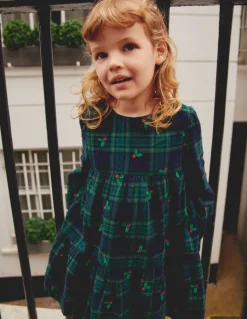 Betsy Tiered Twirly Dress-Blackwatch Check Holly-Boden Cheap