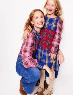 Betsy Tiered Twirly Dress-Tartan Hotchpotch-Boden Cheap