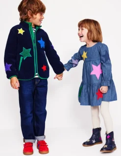 Betsy Tiered Twirly Dress-Mid Vintage Stars-Boden Flash Sale