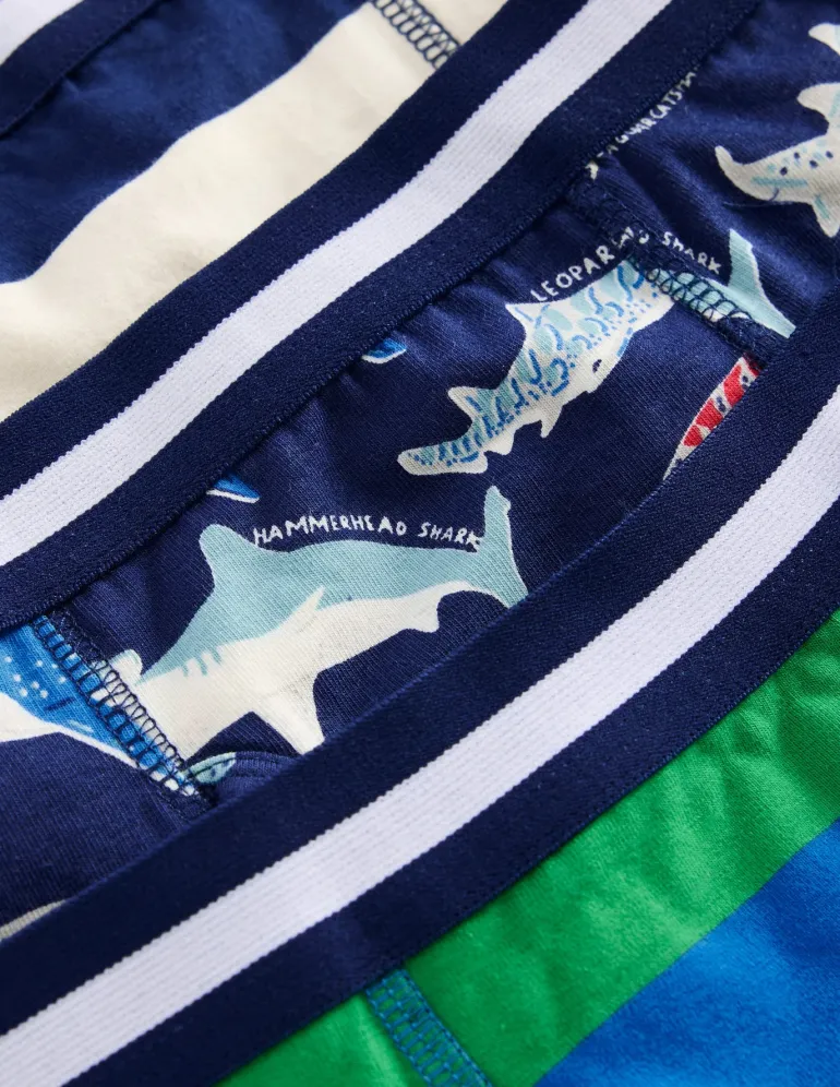 Boxers 3 Pack-Shark stripe-Boden Best Sale