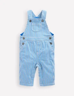 Boys Dungaree-Blue Ticking Stripe-Boden Outlet