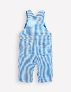 Boys Dungaree-Blue Ticking Stripe-Boden Outlet