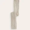 Cable Footless Tights-Oatmeal Marl-Boden Outlet