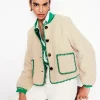 Chelsea Casual Jacket-Neutral Borg-Boden Outlet