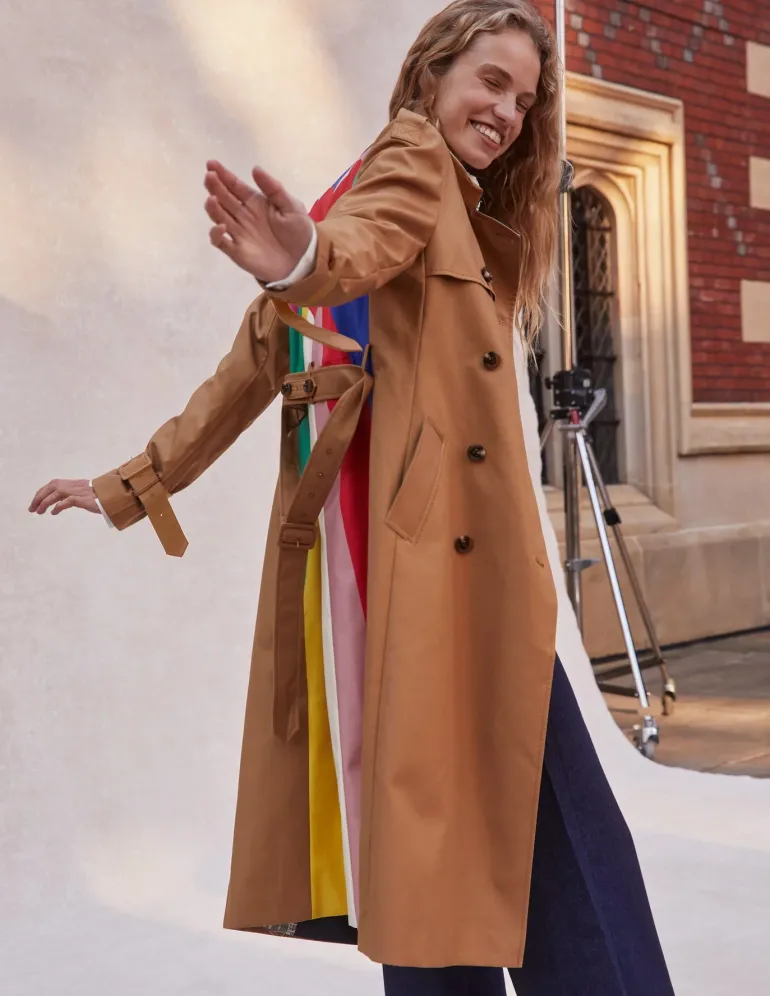 Cheltenham Trench Coat-Multi, Heart Spectrum-Boden Cheap