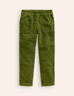 Chunky Cord Pull On Pants-Leaf Green-Boden New