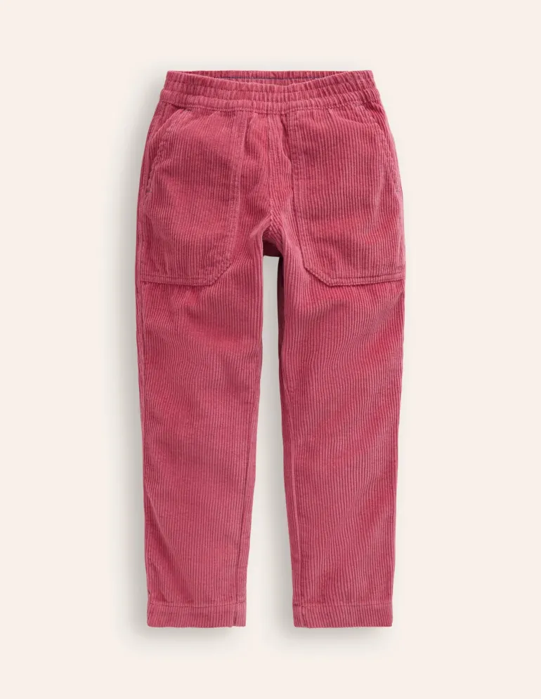 Chunky Cord Pull On Pants-Rose Petal Pink-Boden Discount