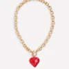 Chunky Heart Necklace-High Risk Red-Boden Best