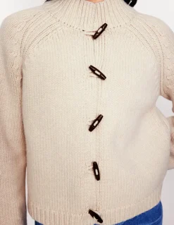 Chunky Wool Cardigan-Warm Ivory-Boden Sale