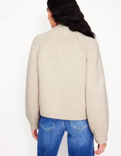 Chunky Wool Cardigan-Warm Ivory-Boden Sale