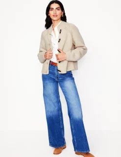 Chunky Wool Cardigan-Warm Ivory-Boden Sale