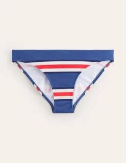 Classic Bikini Bottoms-Blue Jay, Poppy Red Stripe-Boden Best