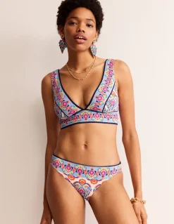 Classic Bikini Bottoms-Ivory, Flora Stamp-Boden Store