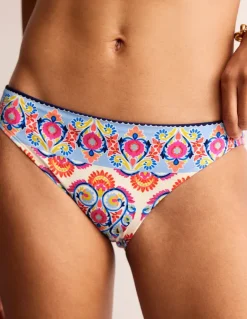 Classic Bikini Bottoms-Ivory, Flora Stamp-Boden Store