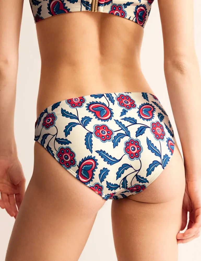 Classic Bikini Bottoms-Ivory, Floret Vine-Boden Hot